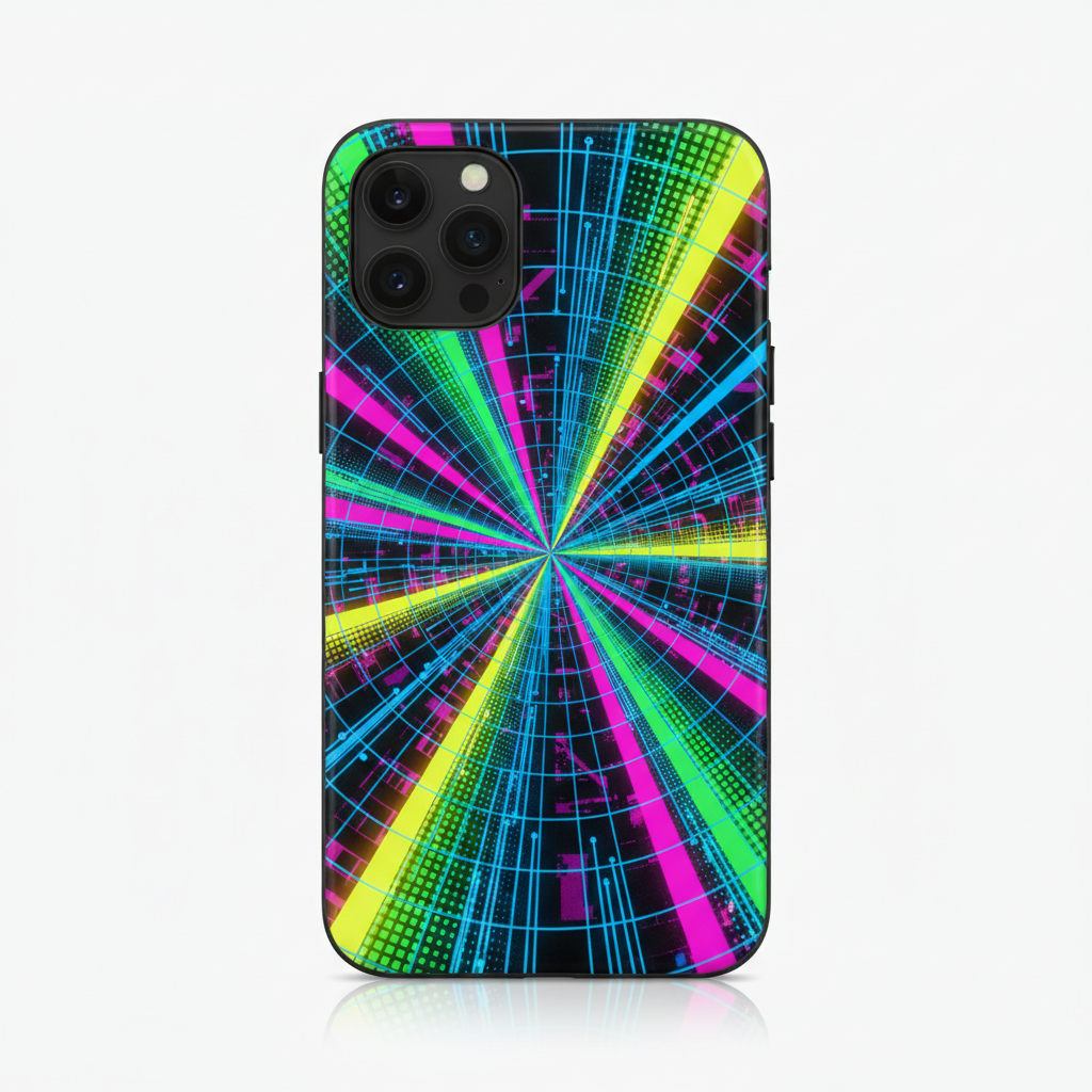 Neon Grid Pop Art Phone Cover