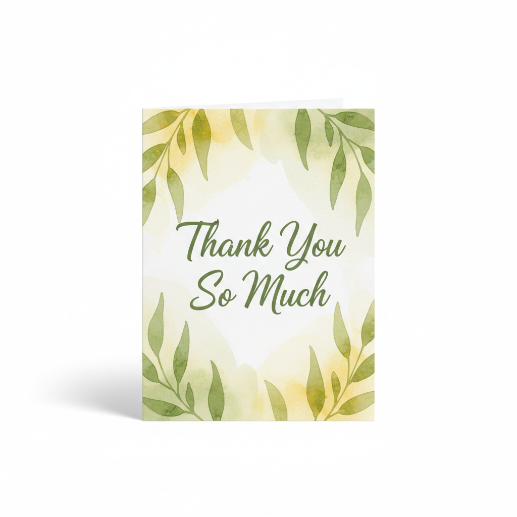 Thank You So Much Gratitude Card