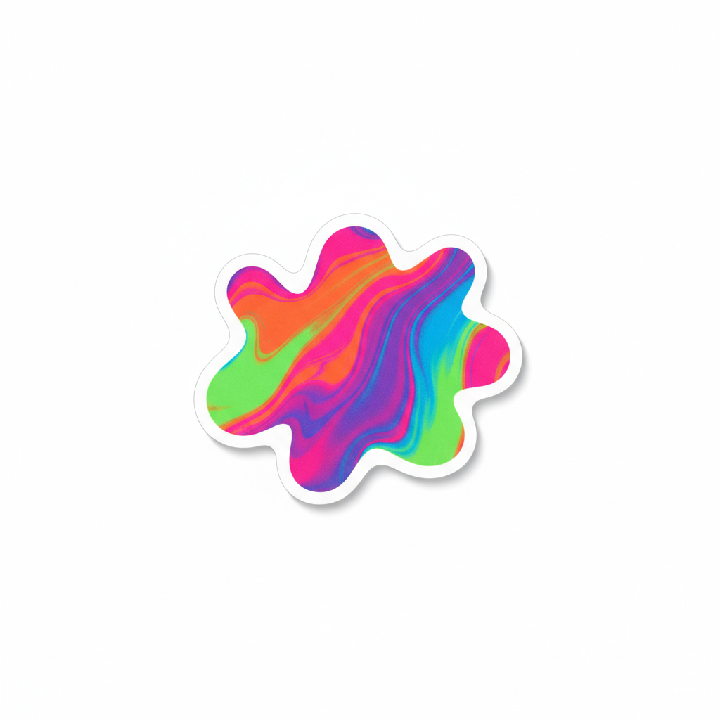 Abstract Drip Die-Cut Sticker