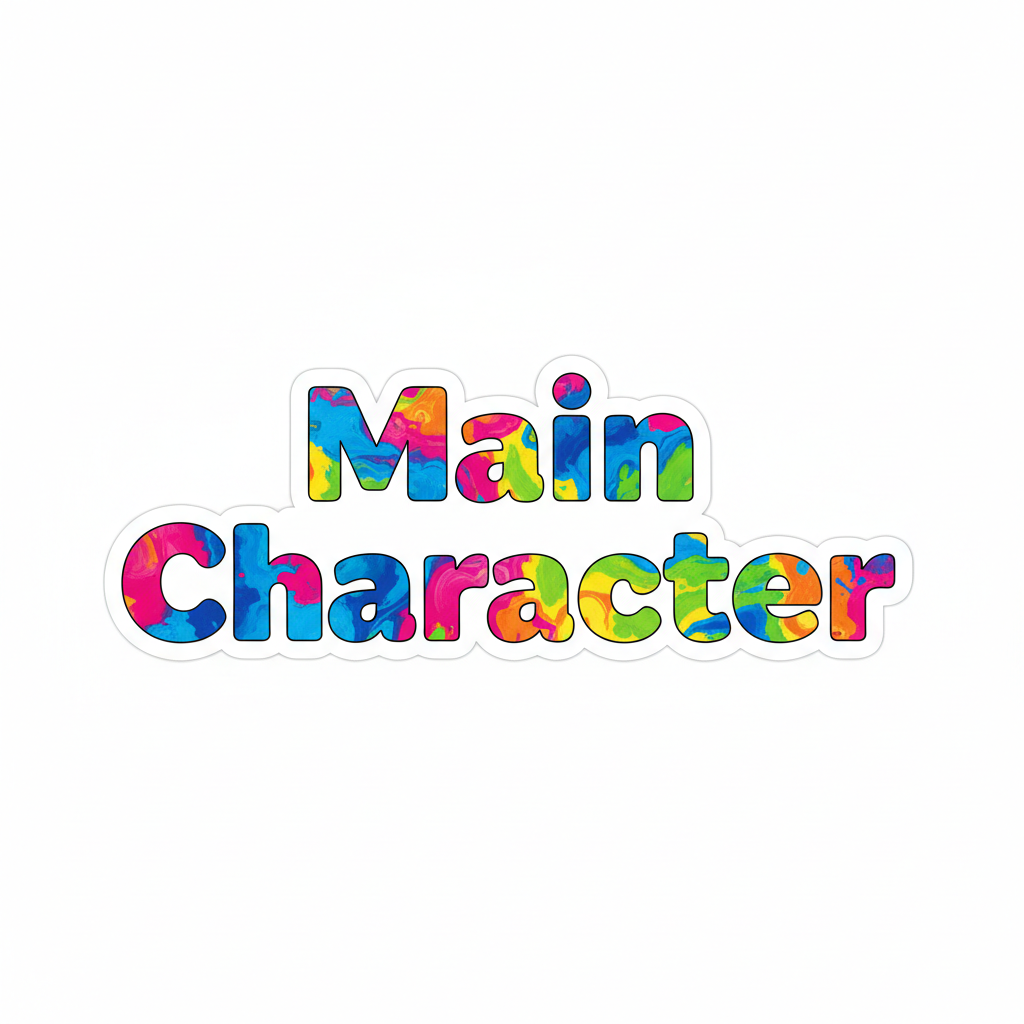 Main Character Quote Sticker