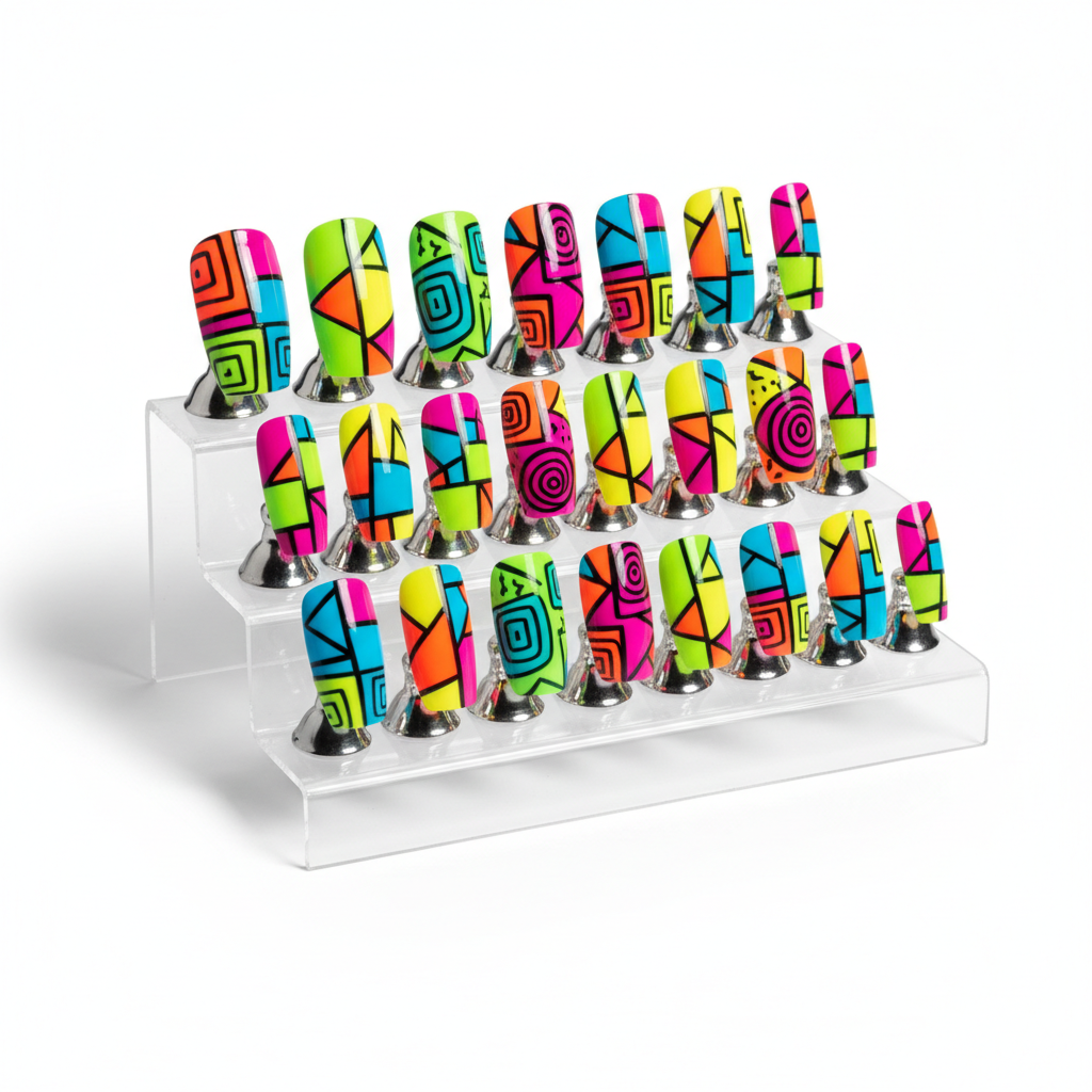 Neon Rave Press-On Nail Set